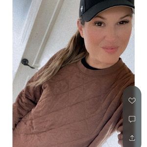 Quilted tunic sweatshirt